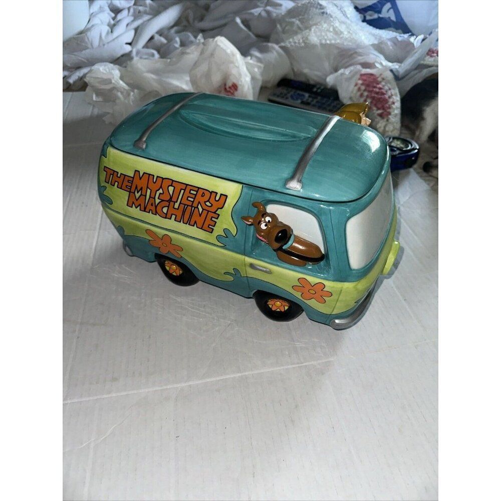 SCOOBY DOO Cartoon Network Mystery Machine 2000 Lidded Cookie Jar Original Box